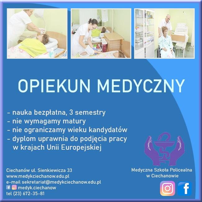 Medyczna Szkoła Policealna w Ciechanowie - Zapraszamy!!!