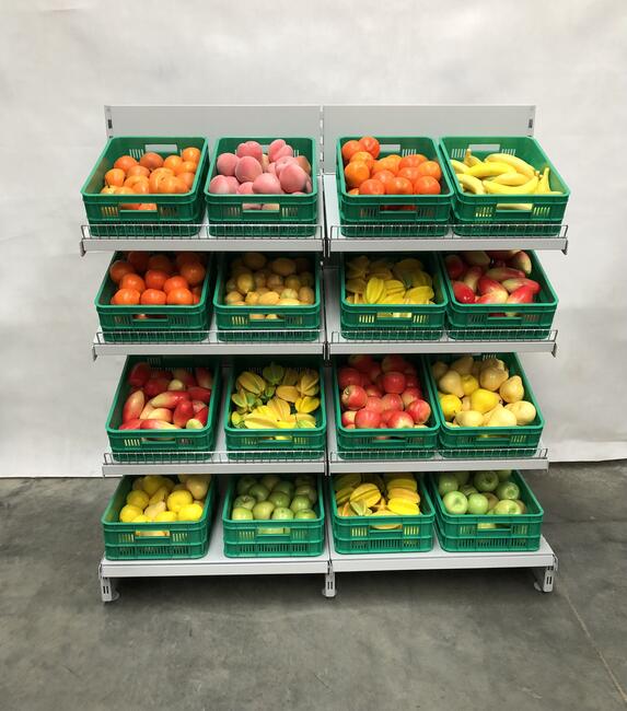 REGAŁ WARZYWNICZY PIEKARNICZY warzywa owoce metalowy 1,35m