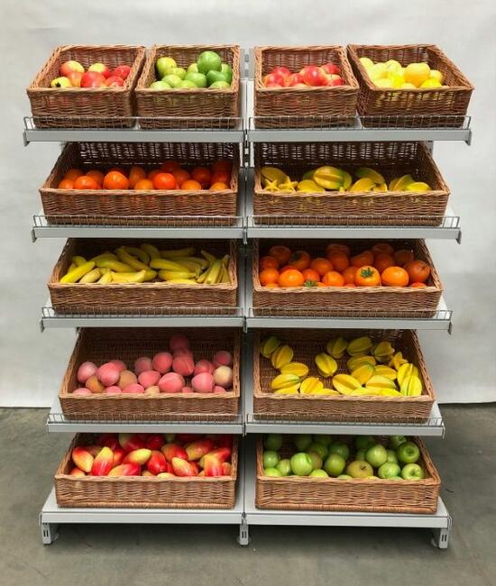 REGAŁ WARZYWNICZY PIEKARNICZY warzywa owoce metalowy 1,35m