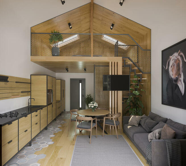 DOM 35m2 z antresolą Płyta warstwowa ocieplenie gotowy dom