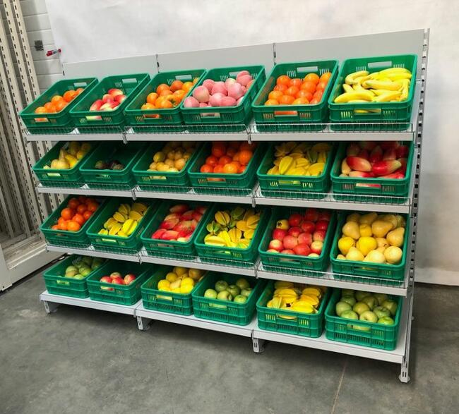 REGAŁ WARZYWNICZY PIEKARNICZY warzywa owoce metalowy 2m