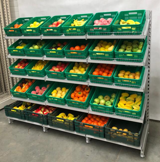 REGAŁ WARZYWNICZY PIEKARNICZY warzywa owoce metalowy 2m