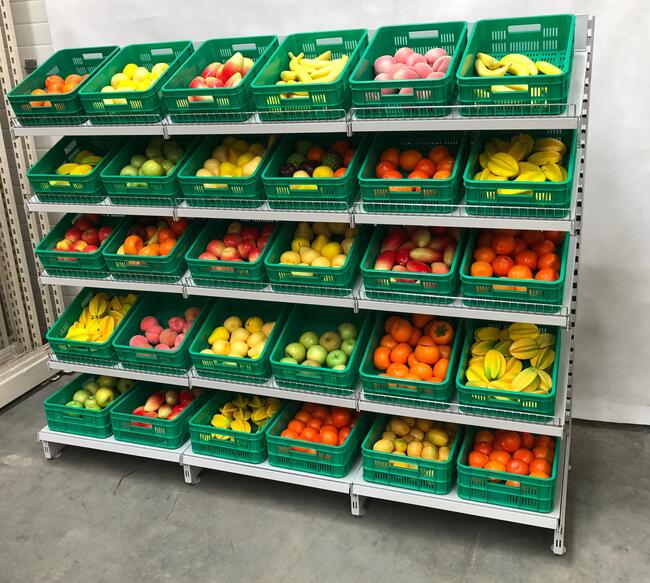 REGAŁ WARZYWNICZY PIEKARNICZY warzywa owoce metalowy 2m