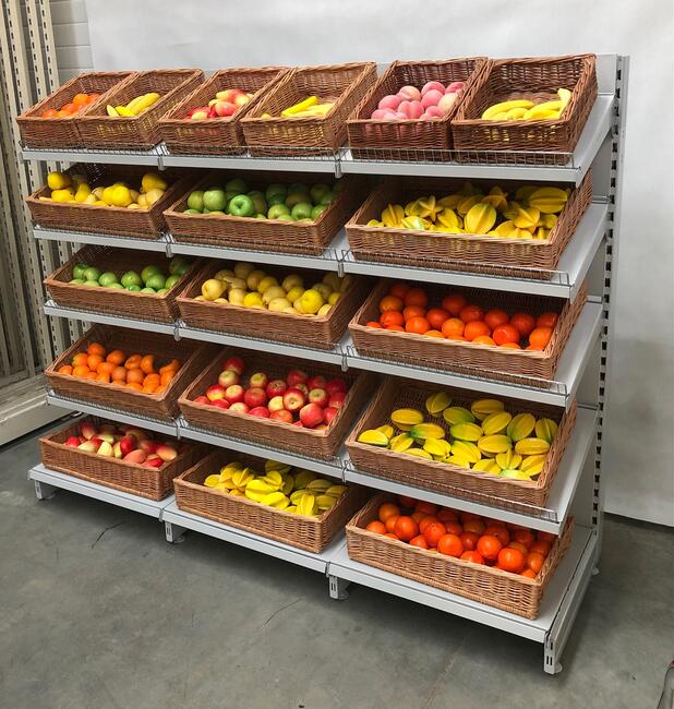 REGAŁ WARZYWNICZY PIEKARNICZY warzywa owoce metalowy 2m