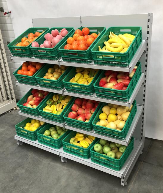 REGAŁ WARZYWNICZY PIEKARNICZY warzywa owoce metalowy 1,35m