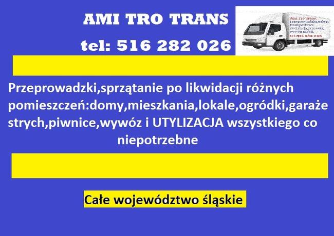 UTYLIZACJA TRANSPORT PRZEPROWADZKI Brynów Ruda Śląsk Chorzów