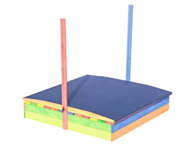 Piaskownica kolorowa z daszkiem - zamykana 150 x 150