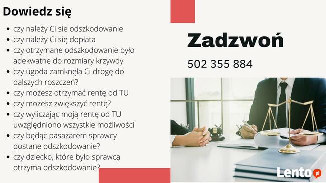 Odszkodowania i renty z tytułu wypadku OC