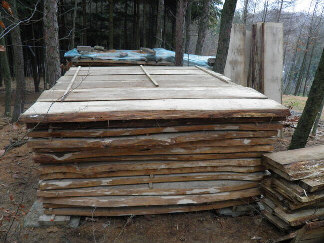 schody z jesionu i dębu, monolity dębowe