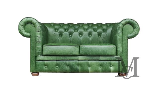 Sofa Mark Chesterfield 2-osobowa - 100% skóra naturalna