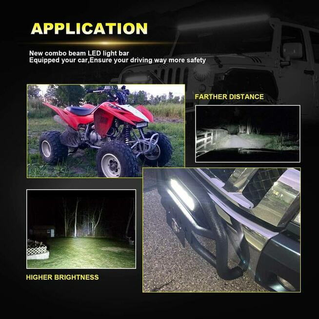 Lampa Halogen LED Panel 240W Reflektor Koparka Ładowarka JCB