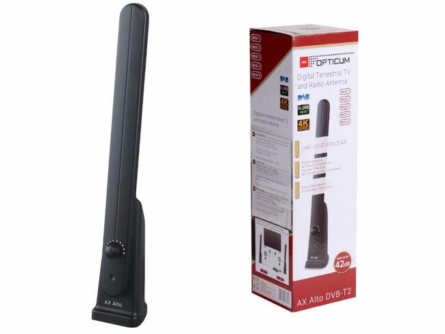 Antena dvbt z wbudowanym zasilaczem Ax Alto