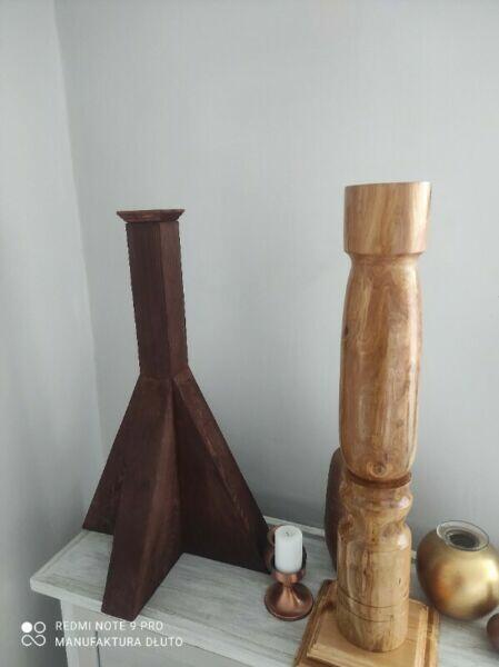 Lichtarz paschalny-swiecznik-drewniany-Podstawa pod Paschał