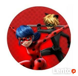 Opłatek na tort 20cm BIEDRONKA I CZARNY KOT różne wzory