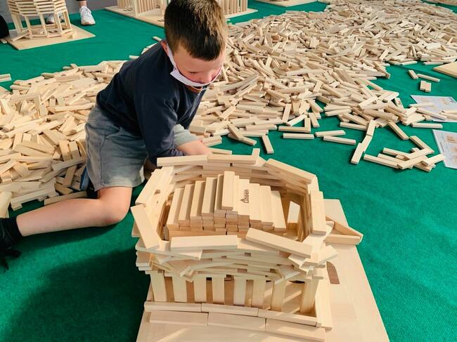 Polskie ,kreatywne ,eko klocki Linden drewniane 400 szt. EDU