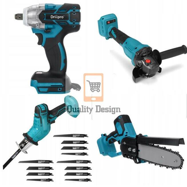 NARZĘDZIA DO BATERII MAKITA 18V Klucz 520Nm Szlifierka Zakrę