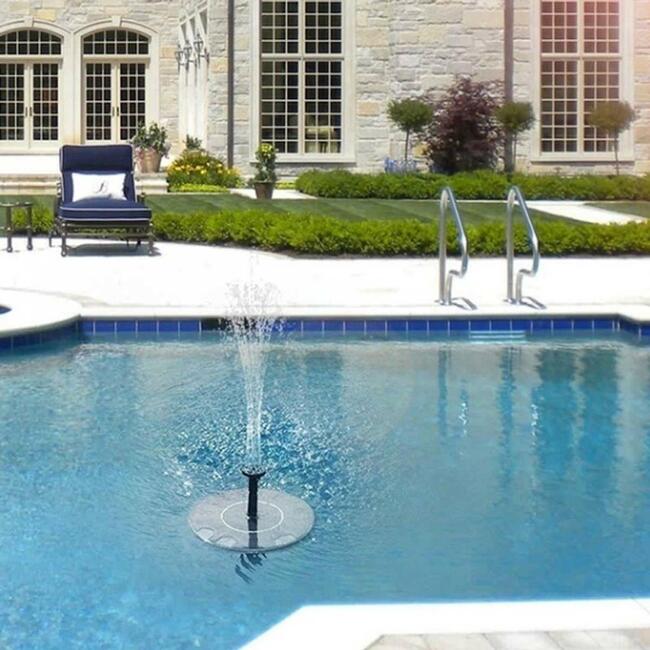 Fontanna solarna.Pompa Solar.400l/h.Akumulator.Oczko wodne