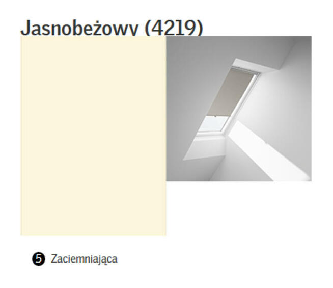 Roleta przyciemniająca RHZ CK00 4219 kolor beż do okien VELU