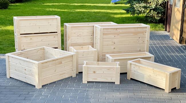 Donica, doniczka drewniana, donice drewniane, skrzynia