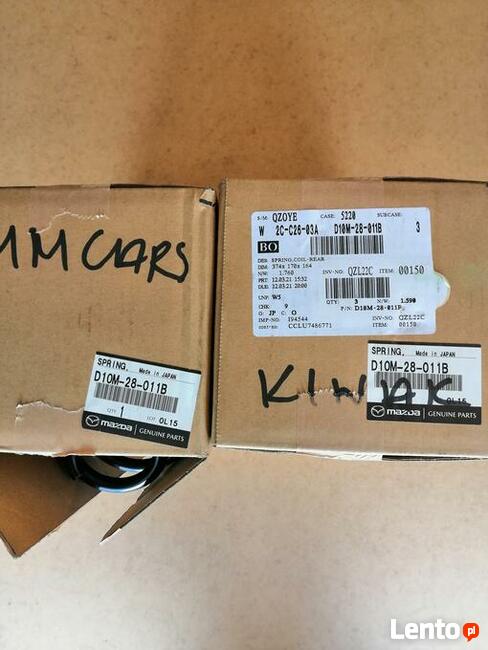 Sprężyny Mazda CX3 tyl