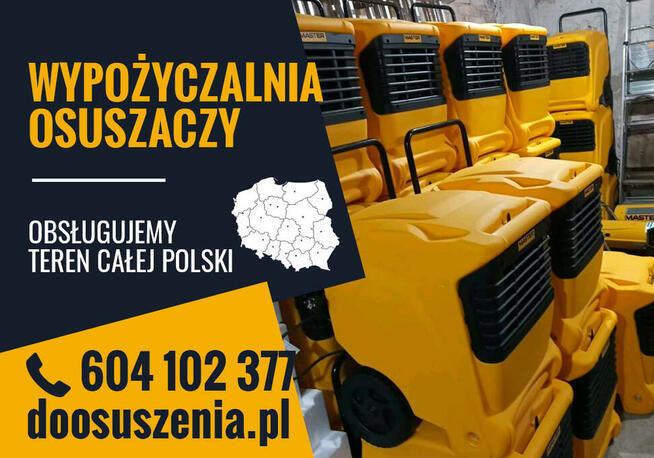 wypożyczalnia osuszaczy powietrza pochłaniaczy wilgoci Gryfi