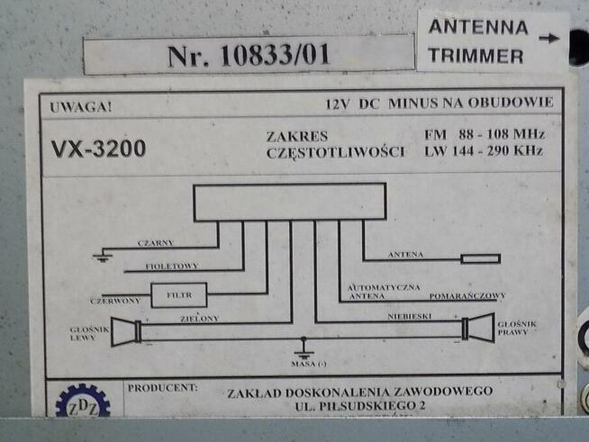 Radiomagnetofon - VOYAGER VX 3200 - ZDZ Rzeszów - Unikat !