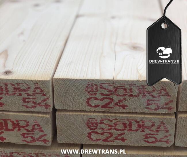 Tarcica - Drewno konstrukcyjne lite C24 - suszone, strugane