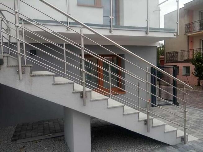 Balustrady, schody, drzwi stalowe, poręcze, barierki
