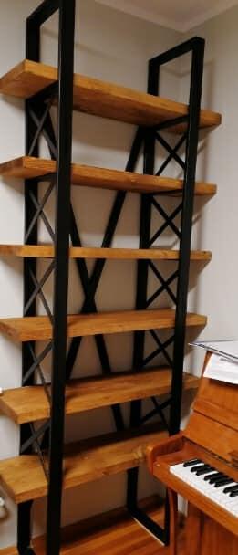 Regał na zamówienie, na wymiar, loftowy, industrialny.