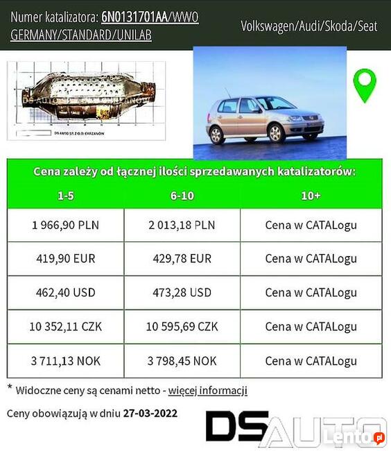 Skup katalizatorów|skup monolitu|skup filtrów dpf
