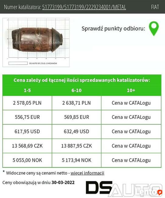 Skup katalizatorów|skup monolitu|skup filtrów dpf