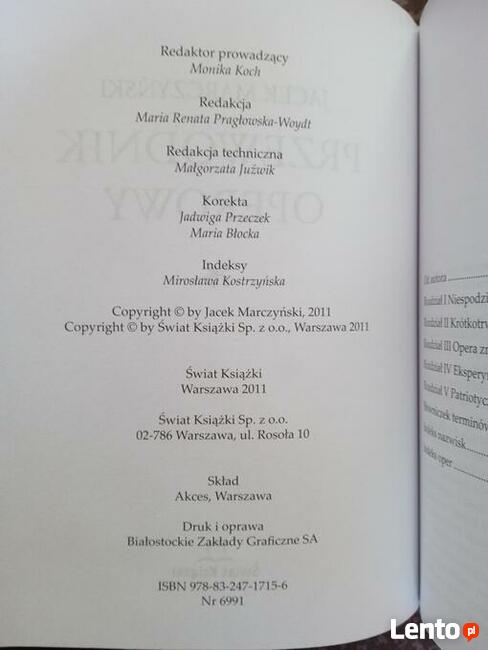 Przewodnik operowy Jacek Marczyński