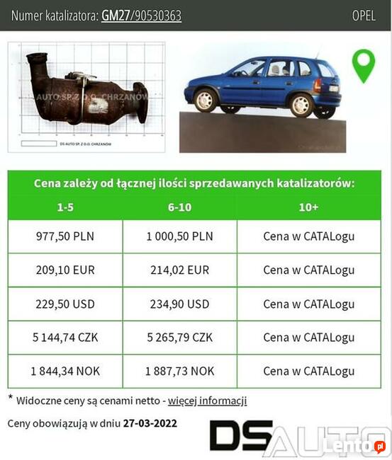 Skup katalizatorów|skup monolitu|skup filtrów dpf