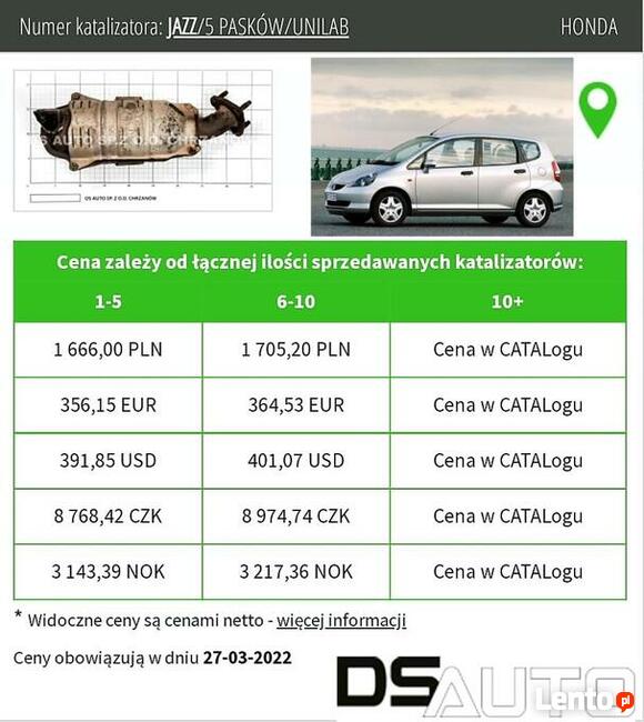 Skup katalizatorów|skup monolitu|skup filtrów dpf