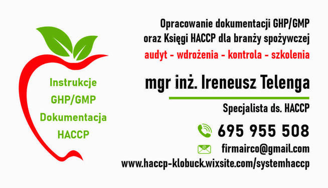 Księga HACCP Dokumentacja GHP/GMP i HACCP
