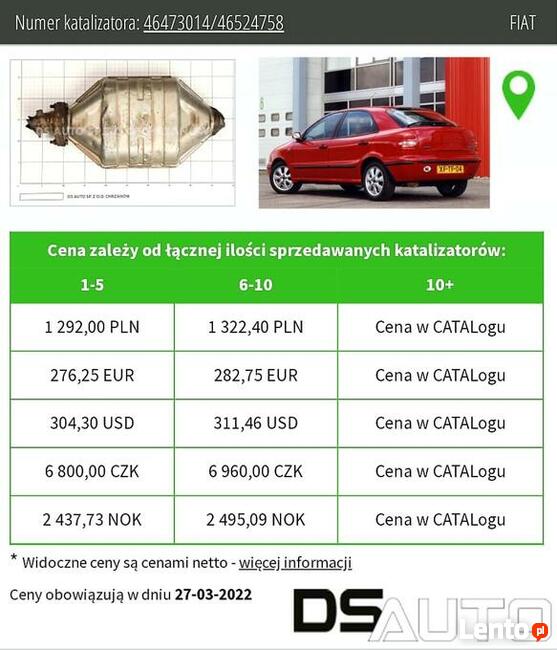 Skup katalizatorów|skup monolitu|skup filtrów dpf