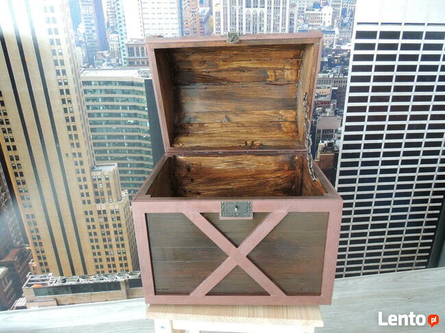 Kufer drewniany w stylu retro 53x36x40