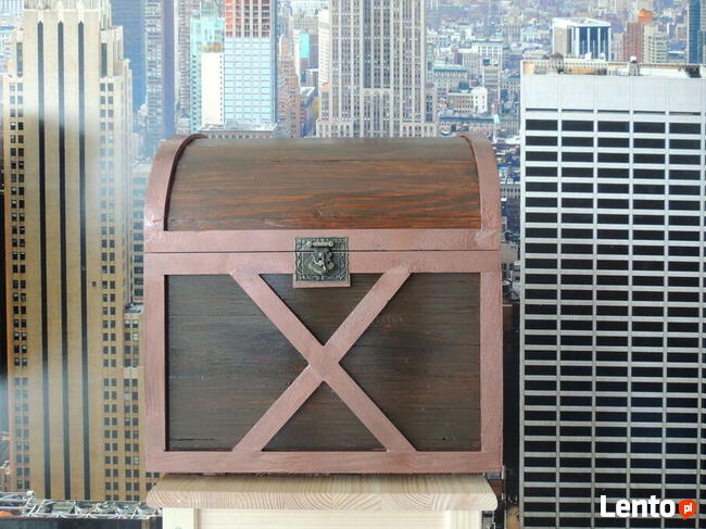 Kufer drewniany w stylu retro 53x36x40