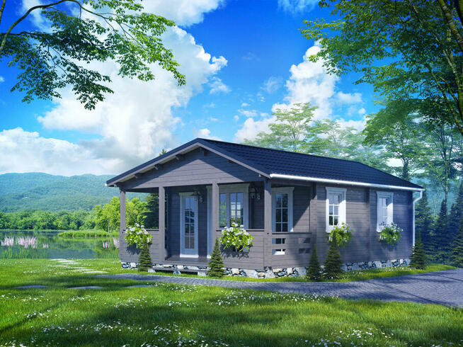 Drewniany domek letniskowy Weekend III 32 + 11 m2