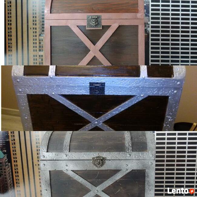 Kufer drewniany w stylu retro 53x36x40