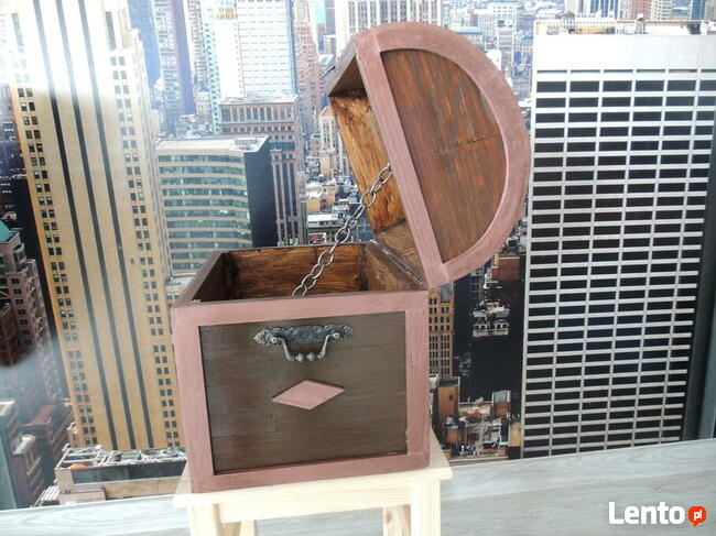 Kufer drewniany w stylu retro 53x36x40