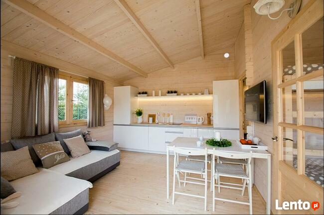 DREWNIANY DOMEK LETNISKOWY WEEKEND 25 + 8 M2