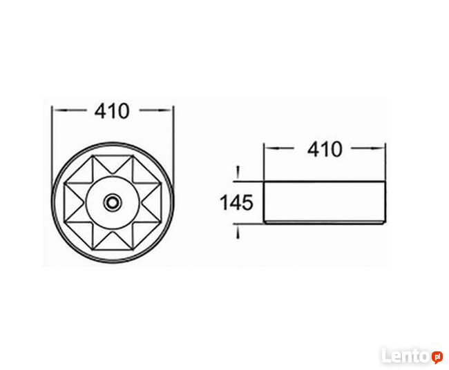 UMYWALKA NABLATOWA 40x40 cm BIAŁA - SREBRNA