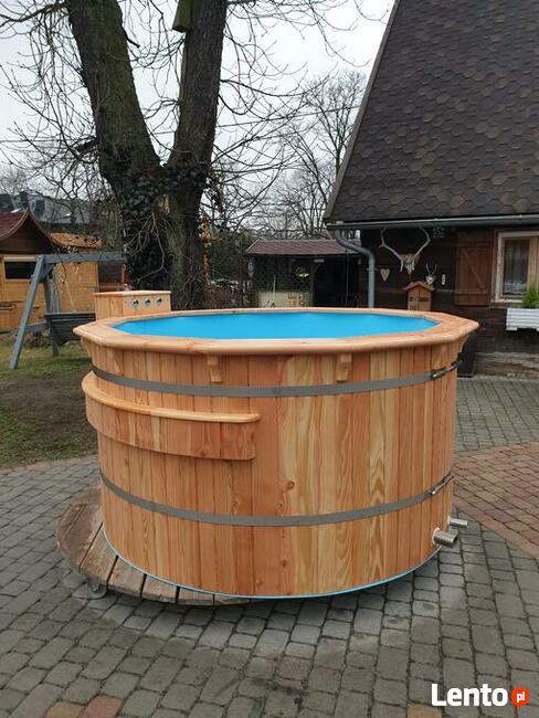Beczka Balia Kąpielowa SPA Jacuzzi LED Ozonator Basen