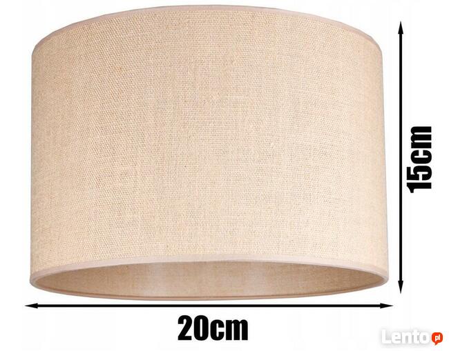 KINKIET ŚCIENNY NOWOCZESNY PLAFON ABAŻUR BOHO JUTA Naturalny
