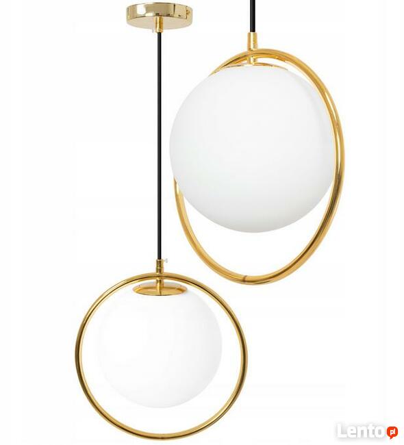 Lampa Sufitowa Nowoczesna Gold Złota E27 Kula