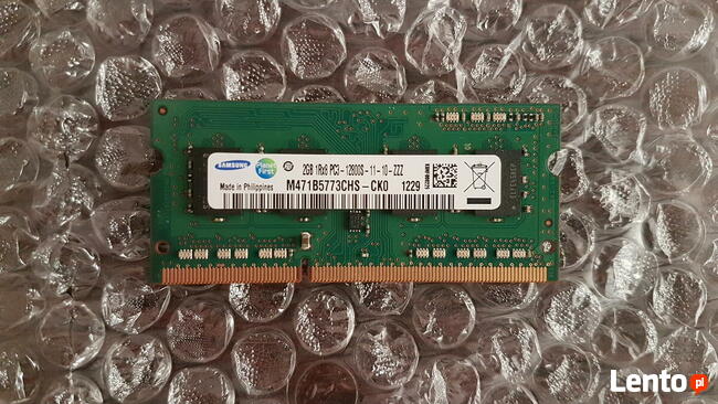 Sprzedam pamięć SO-DIMM DDR3-1600 Hz 2GB 1,5V