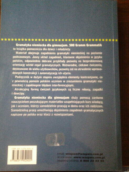 Ptak Magdalena, Gramatyka niemiecka dla gimnazjum