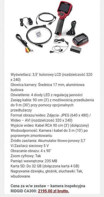 Kamera inspekcyjna