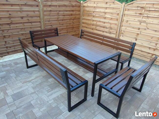 Zestaw ogrodowy/ tarasowy, meble stalowe, nowe komplety